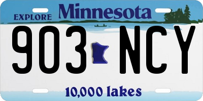 MN license plate 903NCY