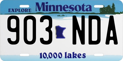 MN license plate 903NDA
