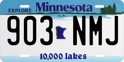 MN license plate 903NMJ