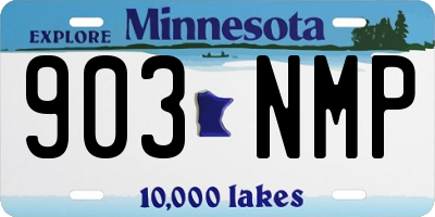MN license plate 903NMP