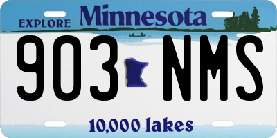 MN license plate 903NMS