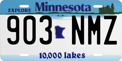 MN license plate 903NMZ