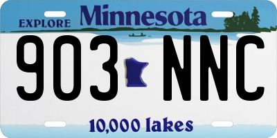 MN license plate 903NNC