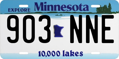 MN license plate 903NNE