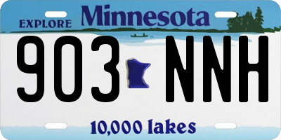 MN license plate 903NNH