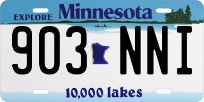 MN license plate 903NNI