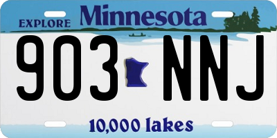 MN license plate 903NNJ