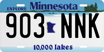 MN license plate 903NNK