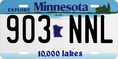 MN license plate 903NNL