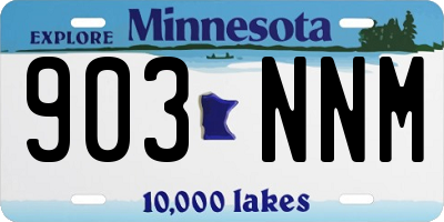 MN license plate 903NNM