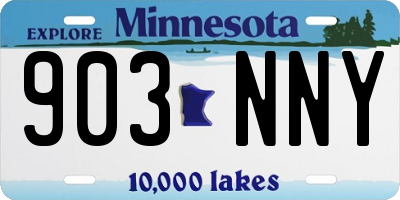 MN license plate 903NNY