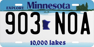 MN license plate 903NOA