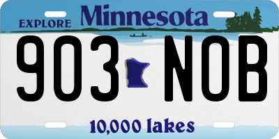 MN license plate 903NOB