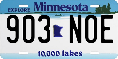 MN license plate 903NOE