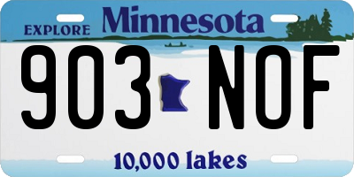 MN license plate 903NOF