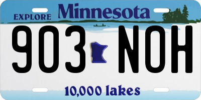 MN license plate 903NOH