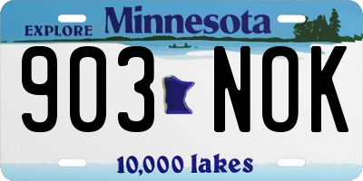 MN license plate 903NOK