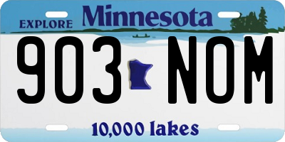 MN license plate 903NOM