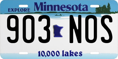MN license plate 903NOS