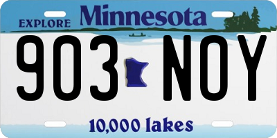MN license plate 903NOY