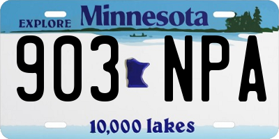 MN license plate 903NPA