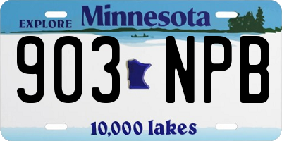 MN license plate 903NPB