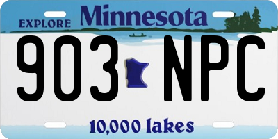 MN license plate 903NPC