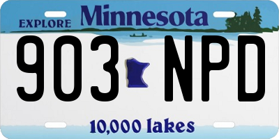 MN license plate 903NPD