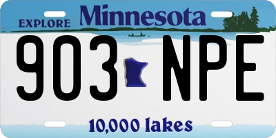 MN license plate 903NPE