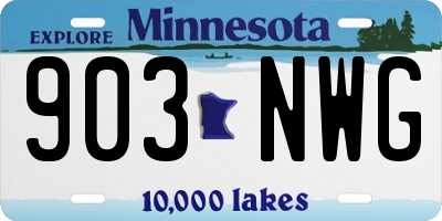 MN license plate 903NWG