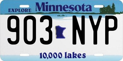 MN license plate 903NYP