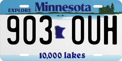 MN license plate 903OUH