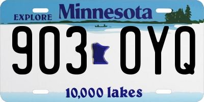 MN license plate 903OYQ