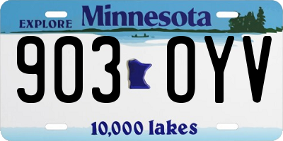 MN license plate 903OYV