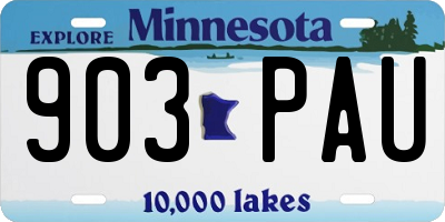 MN license plate 903PAU
