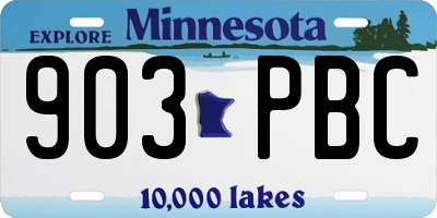 MN license plate 903PBC