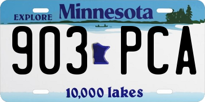 MN license plate 903PCA