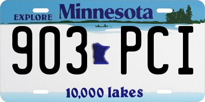 MN license plate 903PCI