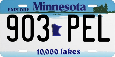 MN license plate 903PEL