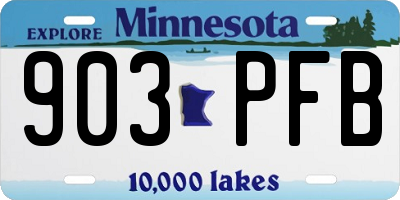 MN license plate 903PFB