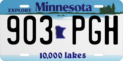 MN license plate 903PGH