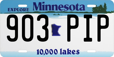 MN license plate 903PIP