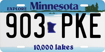 MN license plate 903PKE