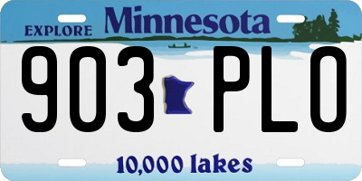 MN license plate 903PLO