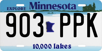 MN license plate 903PPK