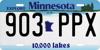 MN license plate 903PPX