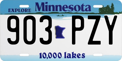 MN license plate 903PZY