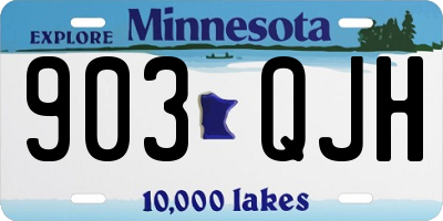 MN license plate 903QJH