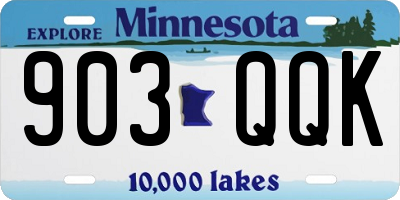 MN license plate 903QQK