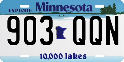 MN license plate 903QQN